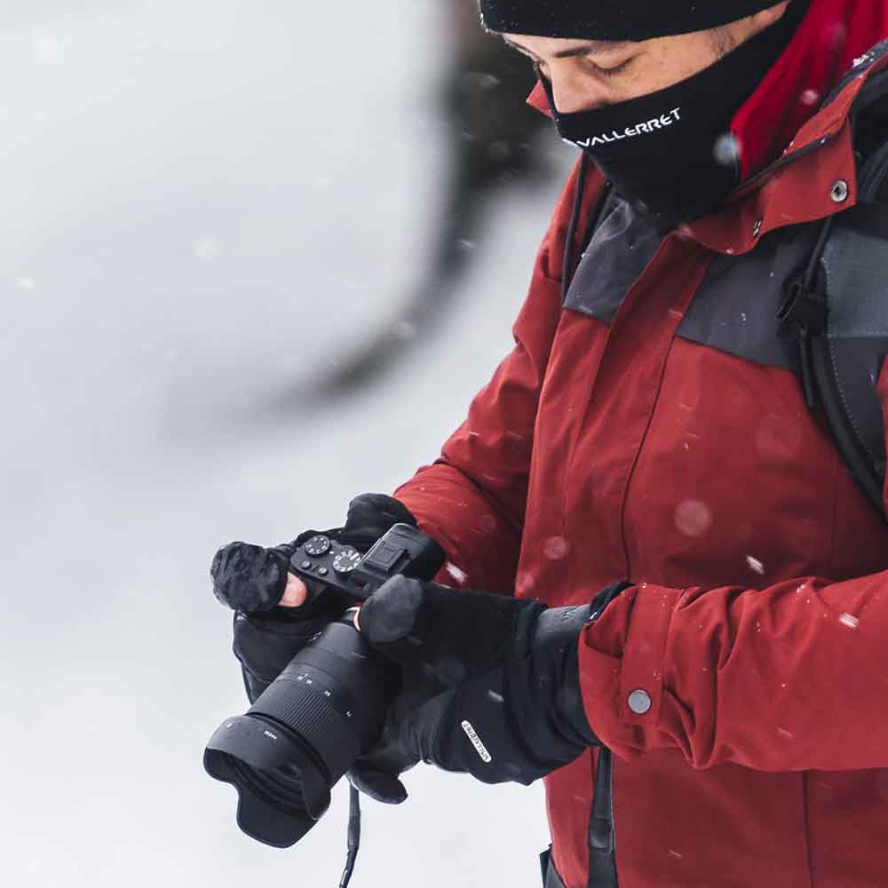 Vallerret Photography Gloves Vallerret Tinden Handschuhe – Grösse XXL, Echtes Leder, magnetische Fingerspitzen – Schwarz