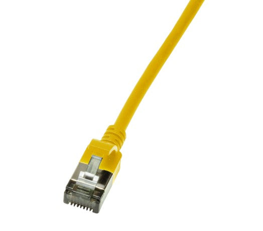 LogiLink Slim Patchkabel – Cat6a U/FTP, 0,5 m, Gelb, RJ-45