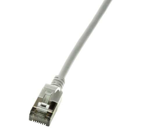 LogiLink Slim Patchkabel – Cat6a U/FTP (STP), 1 m, Grau, RJ-45