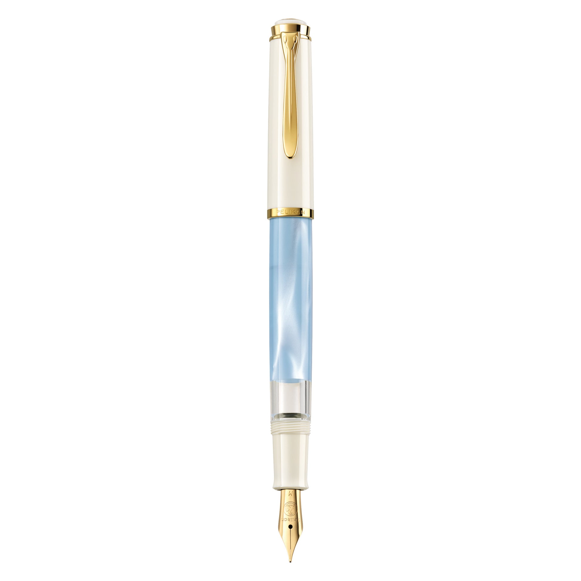 Pelikan M 200 Pastellblau, vergoldet – Federspitze F