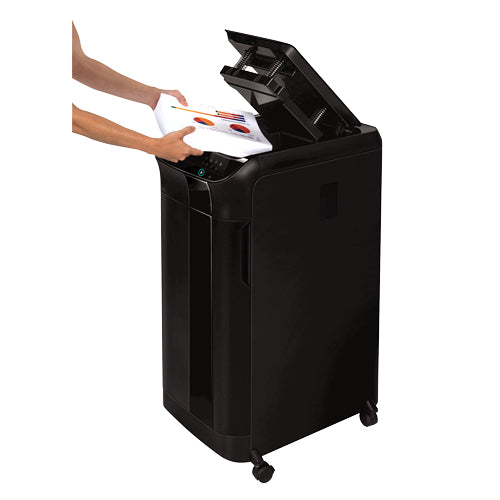 Fellowes AutoMax 600M – Aktenvernichter mit Autofeed 600 Blatt, DIN P-5, Mikroschnitt 2 × 12 mm, 83 l