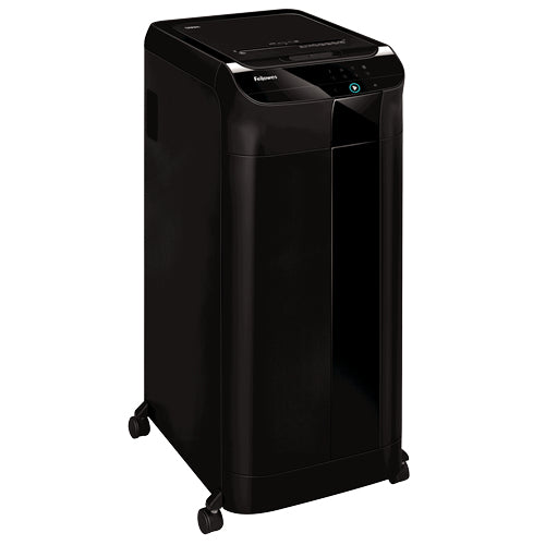 Fellowes AutoMax 600M – Aktenvernichter mit Autofeed 600 Blatt, DIN P-5, Mikroschnitt 2 × 12 mm, 83 l