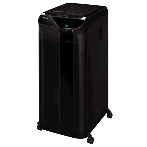Fellowes AutoMax 600M – Aktenvernichter mit Autofeed 600 Blatt, DIN P-5, Mikroschnitt 2 × 12 mm, 83 l