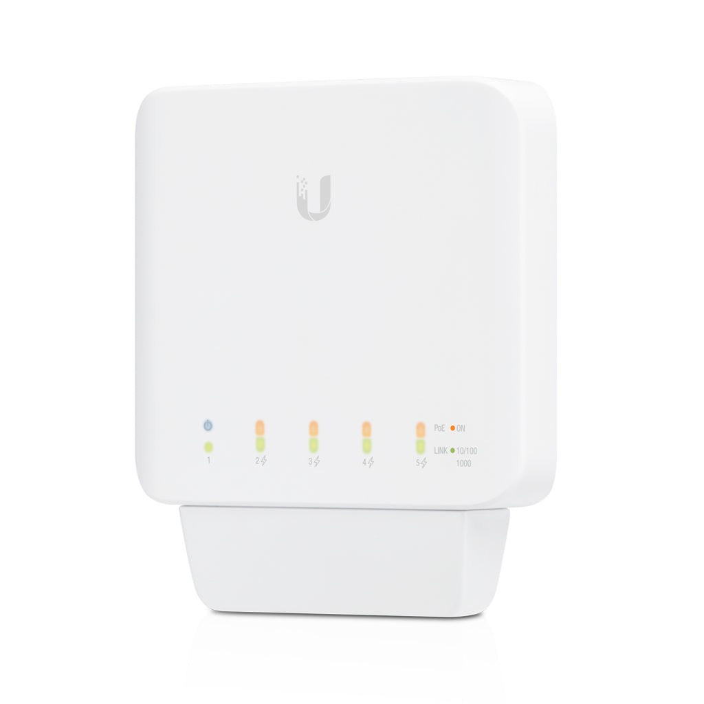 Ubiquiti UniFi Switch Flex – Managed L2 Switch – 5× 1G (4× PoE), PoE/PoE+/PoE++, PoE-Budget 46 W, Desktop