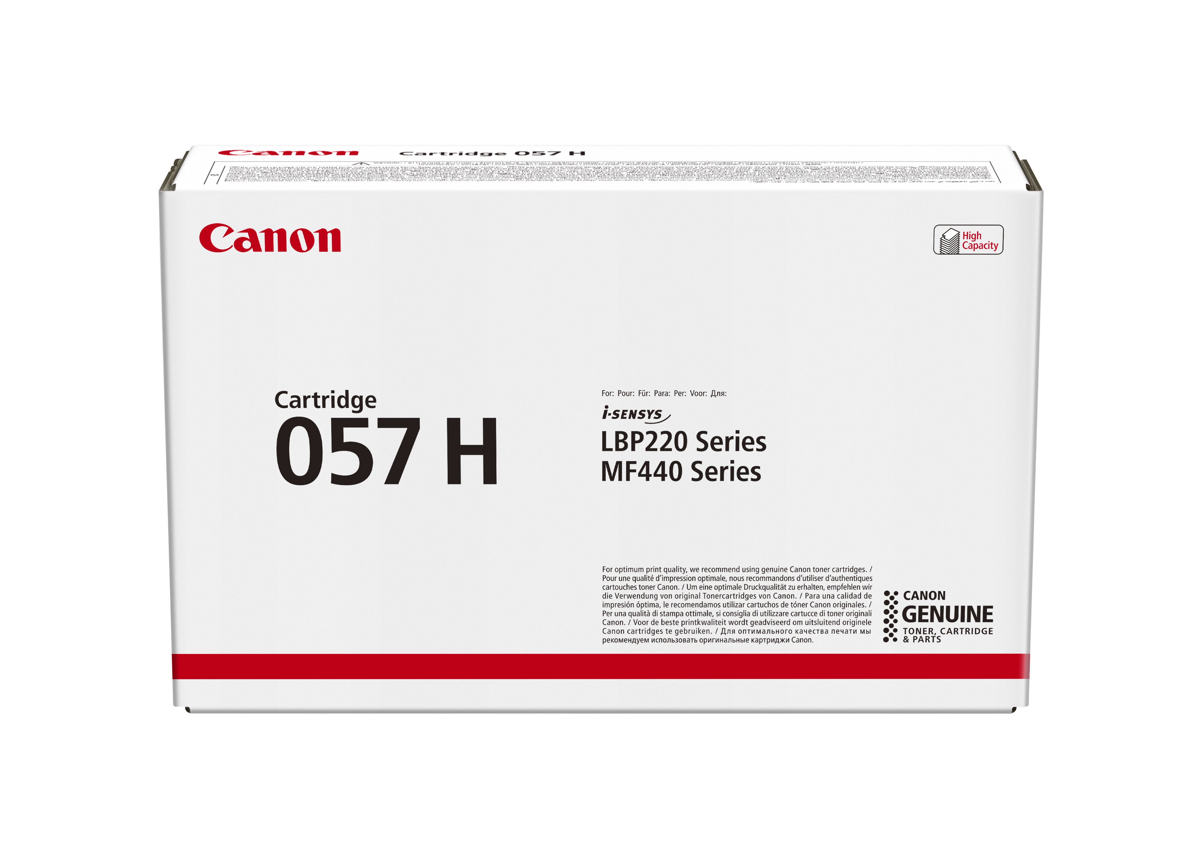 Canon Toner 057H – schwarz, 10000 Seiten – für Canon i-SENSYS LBP223dw, LBP226dw, MF443dw und andere