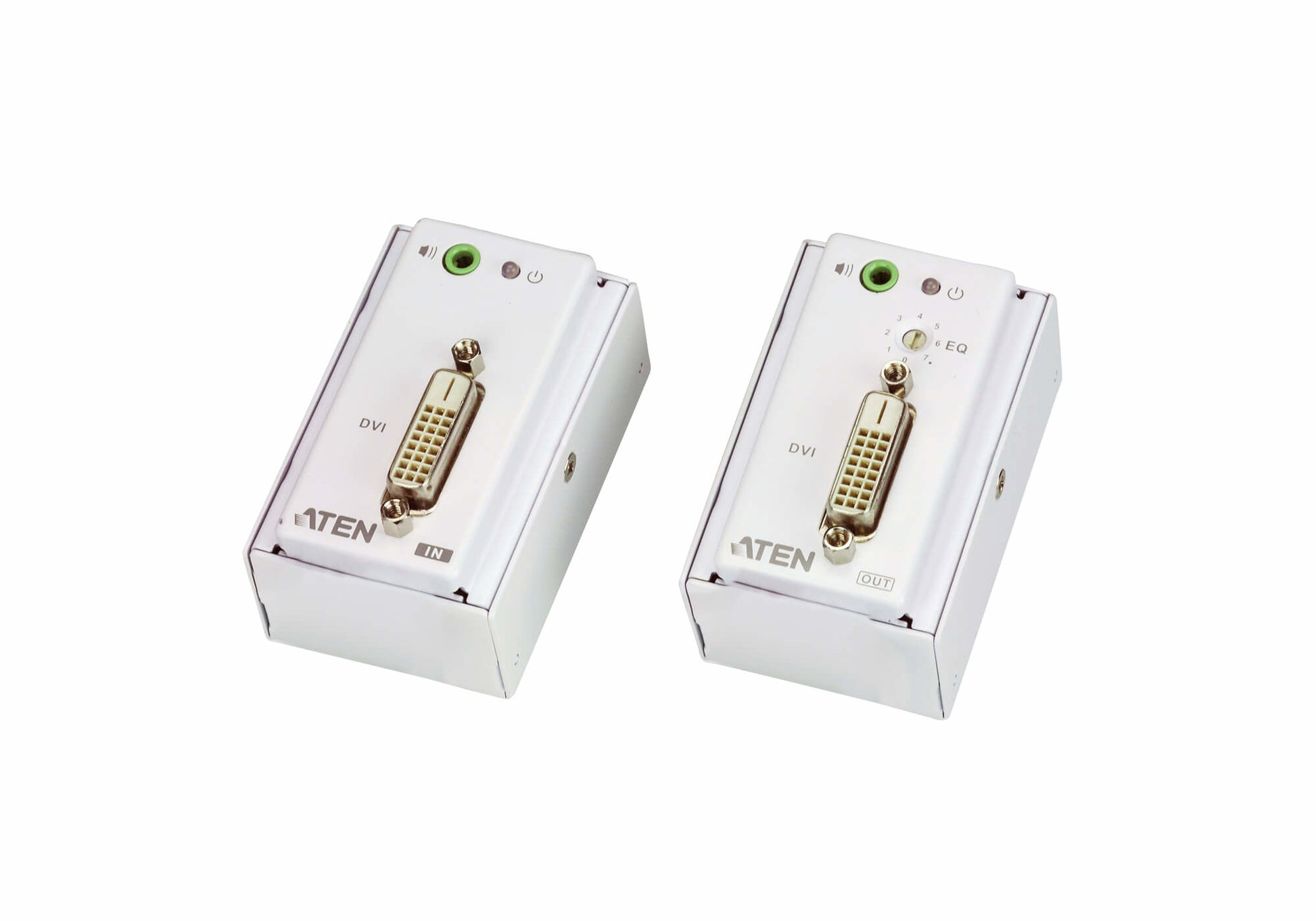ATEN VE607 – DVI-Extender (Wandplatte), über Cat5e/6, 1080p@60 Hz, 60 m, HDCP, für MK-Dosen