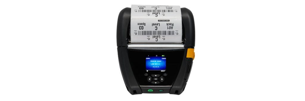 Zebra ZQ630 Plus – Mobiler Handdrucker, LCD, Thermodirekt, 203 × 203 dpi, 115 mm/s, USB, WLAN, Bluetooth, LAN