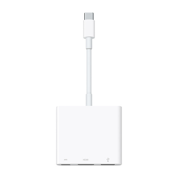 Apple MUF82ZM/A Adapter USB-C zu HDMI – 4K (3840 × 2160) @ 60 Hz, HDMI, USB-A, USB-C (Aufladefunktion)