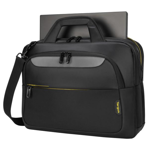 Targus City Gear Notebook-Tasche 15,6" – mit Tablet-Fach, Trolley-Band – Schwarz