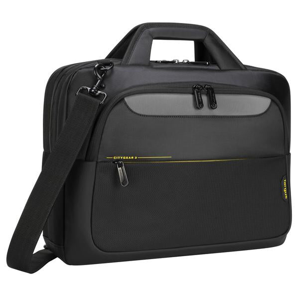 Targus City Gear Notebook-Tasche 15,6" – mit Tablet-Fach, Trolley-Band – Schwarz