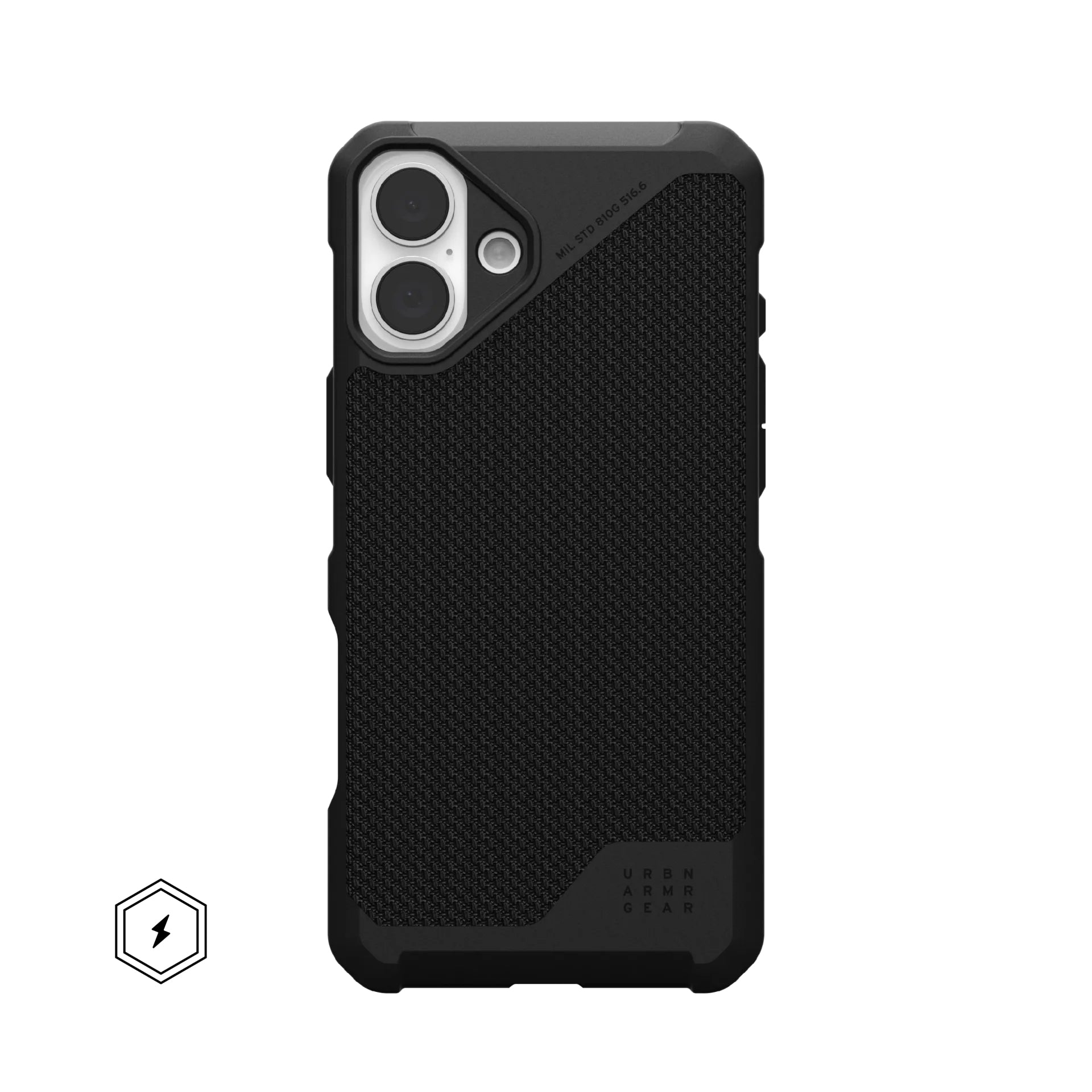 Urban Armor Gear Backcover Metropolis LT – für Apple iPhone 16 Plus – schwarz – TPU, MagSafe-kompatibel