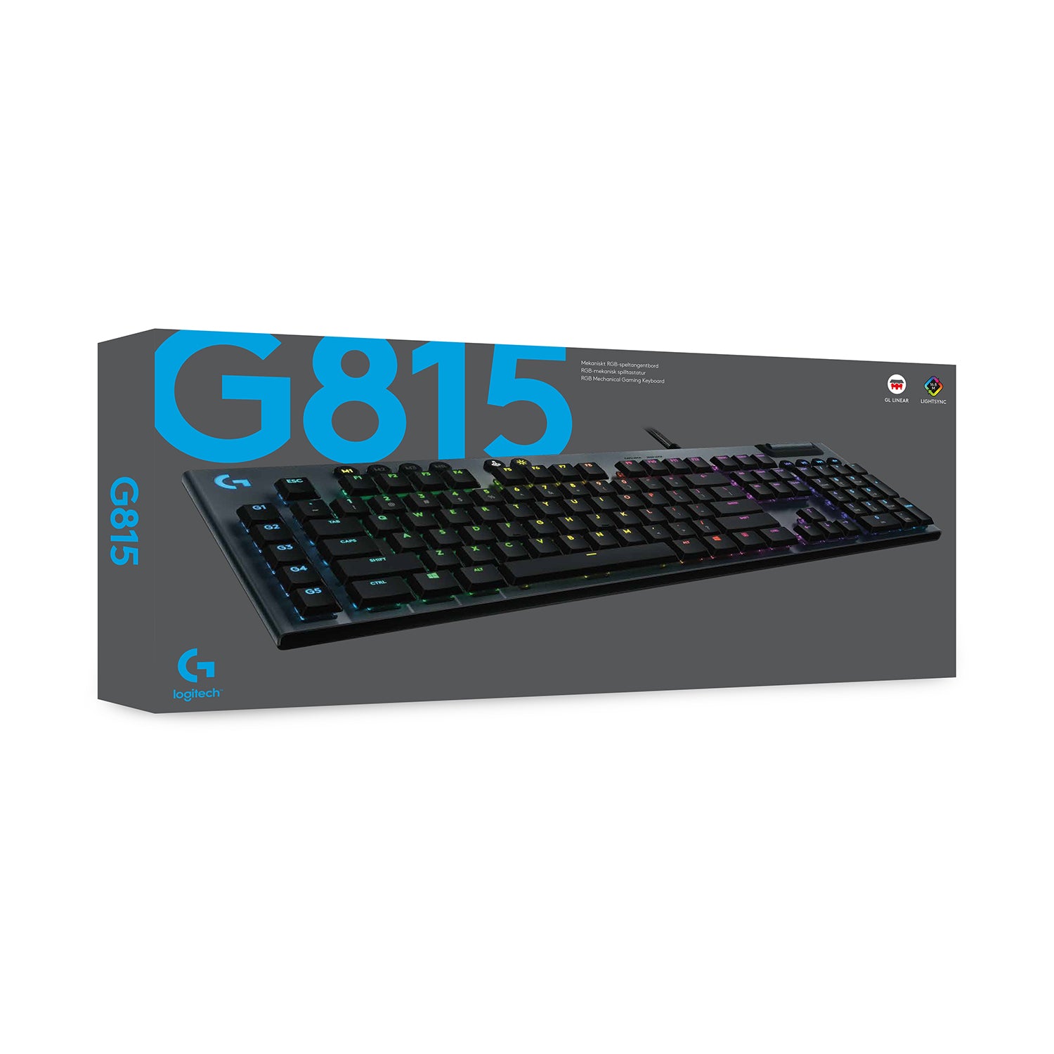 Logitech G G815 LIGHTSPEED – Gaming-Tastatur – Mechanisch – Kabelgebunden USB – QWERTZ (CH) – RGB – Graphit