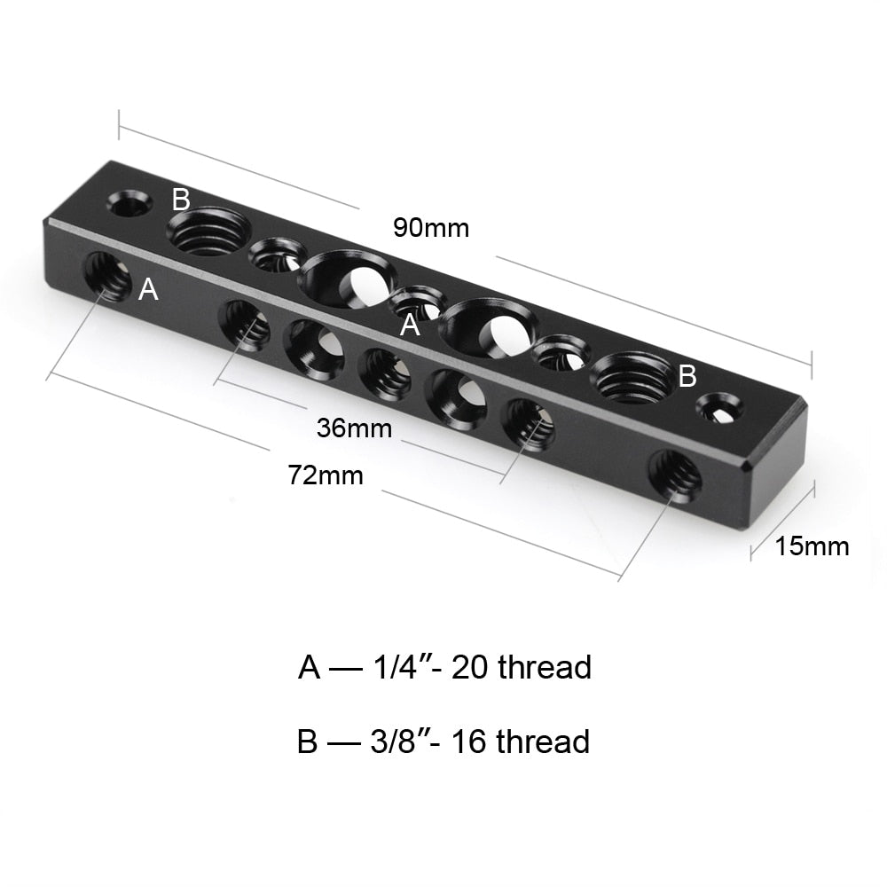 SmallRig 1091 Cheese Bar Adapter – Aluminium, 137 × 165 × 25 mm, 58 g – Schwarz