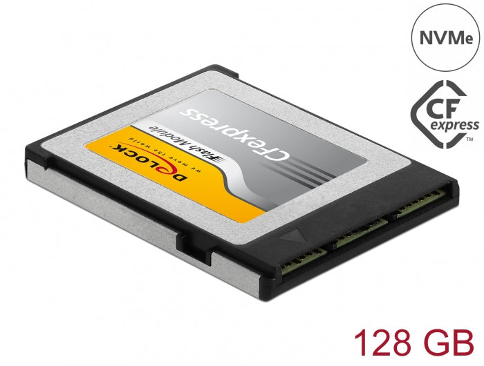 DeLOCK CFexpress Speicherkarte 128 GB – PCIe Gen3 ×2, 1450/450 MB/s