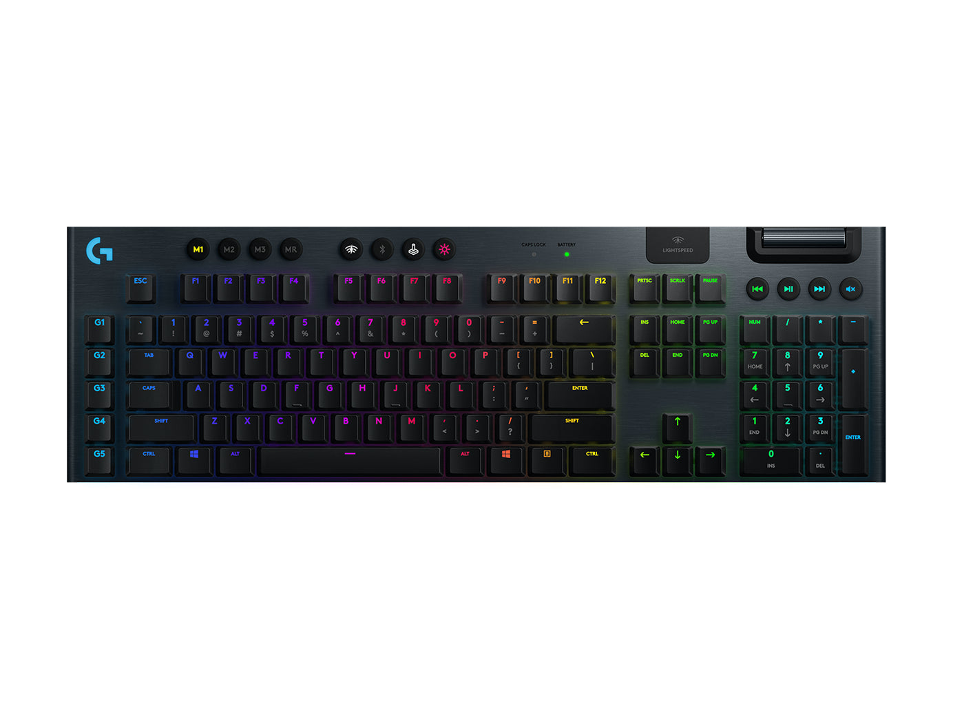 Logitech G G915 LIGHTSPEED – Gaming-Tastatur – Mechanisch – Bluetooth & 2,4 GHz (USB-A Empfänger) – QWERTZ (DE)