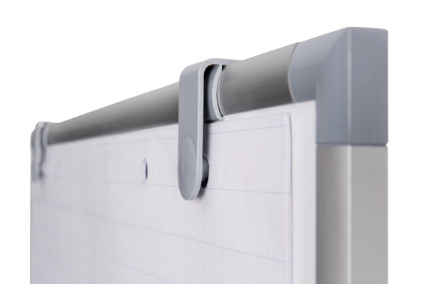 MAUL Whiteboard – 75 × 180 cm, Melamin, magnetisch, Aluminiumrahmen, mobil