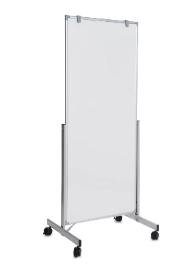 MAUL Whiteboard – 75 × 180 cm, Melamin, magnetisch, Aluminiumrahmen, mobil