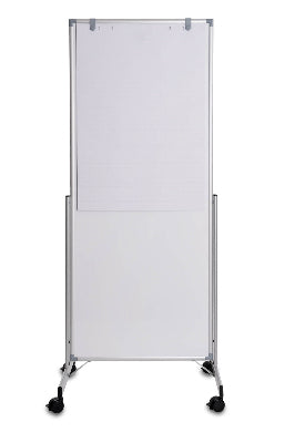 MAUL Whiteboard – 75 × 180 cm, Melamin, magnetisch, Aluminiumrahmen, mobil