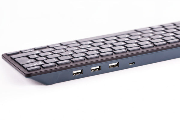 Raspberry Pi Mini-Tastatur – mechanisch – Micro-USB – QWERTZ (DE) – ohne Ziffernblock – schwarz