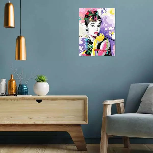 Ravensburger CreArt – Malen-nach-Zahlen-Set – Audrey Hepburn – 30 × 40 cm – ab 14 Jahren