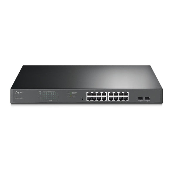 TP-Link TL-SG1218MPE – Managed L2 Switch – 16× 1G, 2× SFP, PoE+, PoE-Budget 192 W, 19", 1U