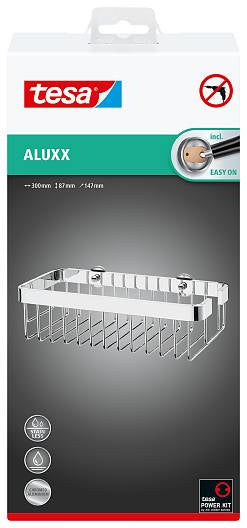 TESA Seifenhalter (Wand) – Aluminium, Kleben, 30×14,7×8,7 cm, Chrom