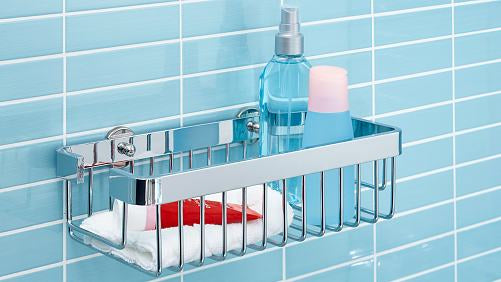 TESA Seifenhalter (Wand) – Aluminium, Kleben, 30×14,7×8,7 cm, Chrom