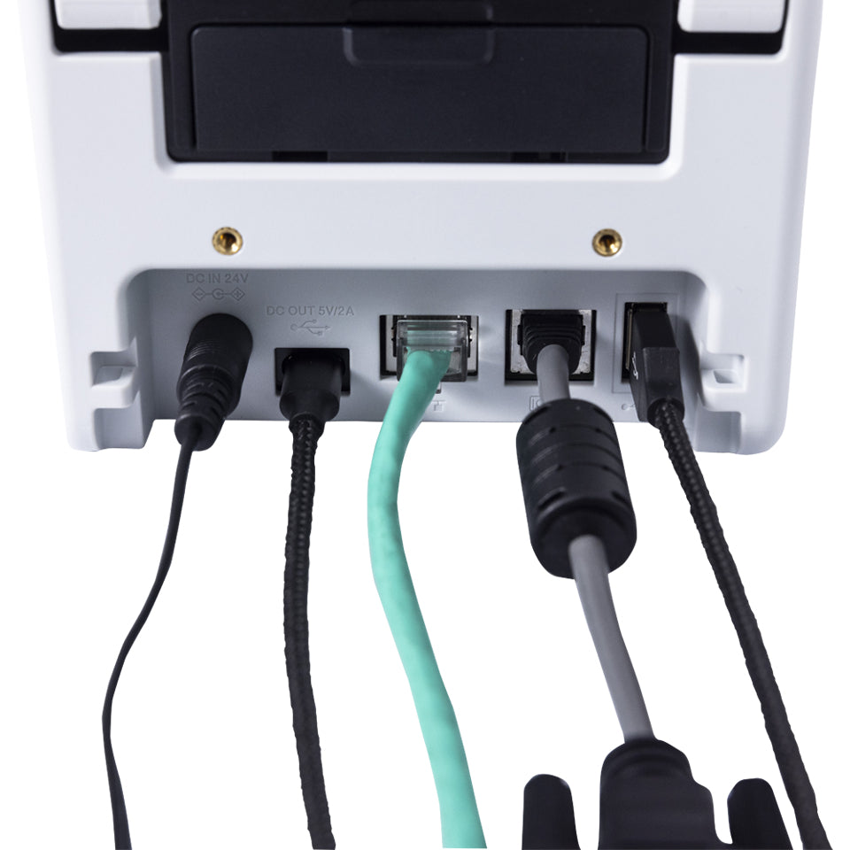 Brother TD-2320D300 – Etikettendrucker, Thermodirekt, für Etiketten bis 59 mm, USB, LAN, 300 dpi