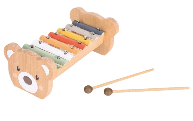 Spielba Holzspielwaren Xylophon – 24,0 × 14,0 × 10,0 cm – ab 1 Jahr – Holz – mehrfarbig – FSC