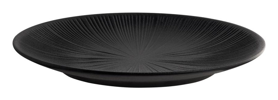 APS-Germany APS Servierplatte NERO – Ø 29 cm, Melamin, Schwarz, spülmaschinenfest