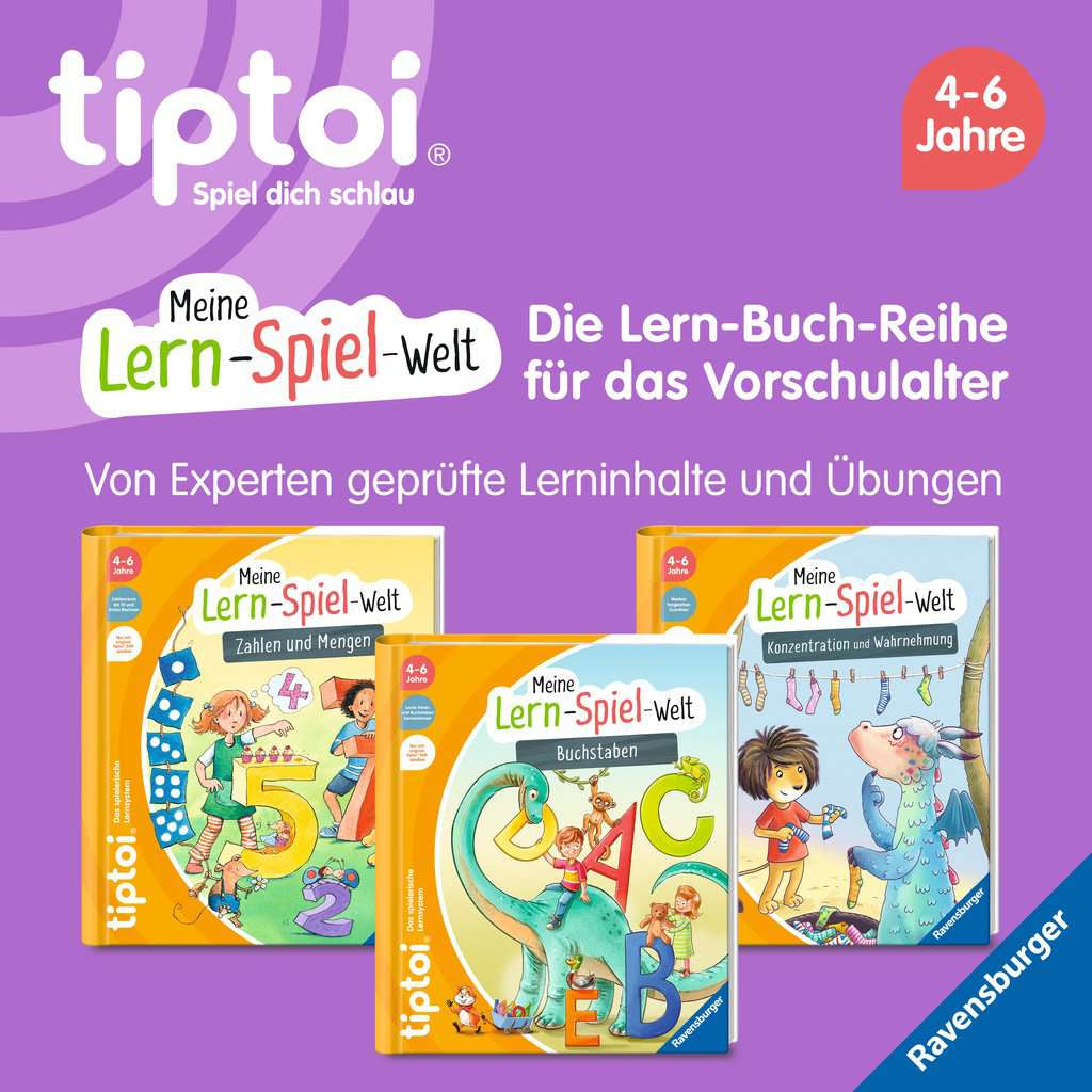 Ravensburger Lernbuch – tiptoi: Meine Lern-Spiel-Welt, 16 Seiten, Deutsch, ab 4 Jahren