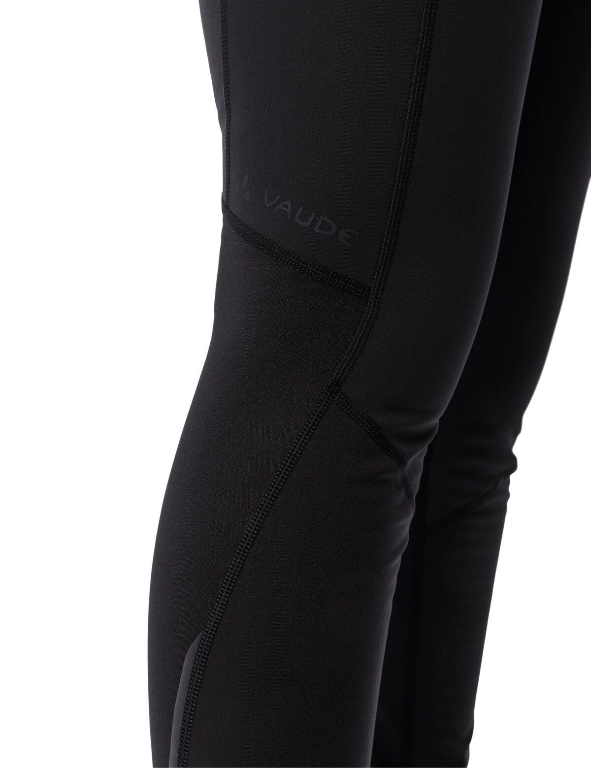 VAUDE Posta II Velohose – Grösse 44 – Schwarz, Polyester/Elasthan, winddicht, reflektierend