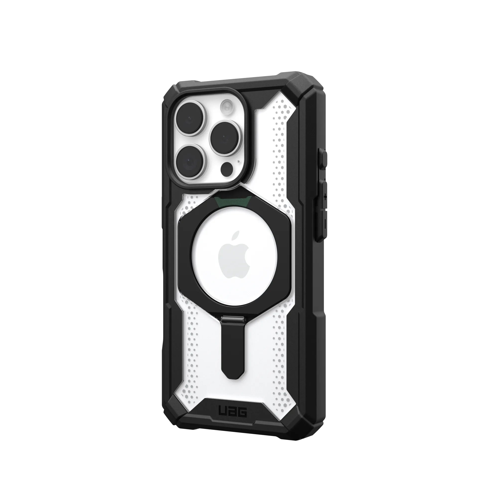 Urban Armor Gear Backcover – für Apple iPhone 16 Pro – schwarz/transparent – MagSafe-kompatibel
