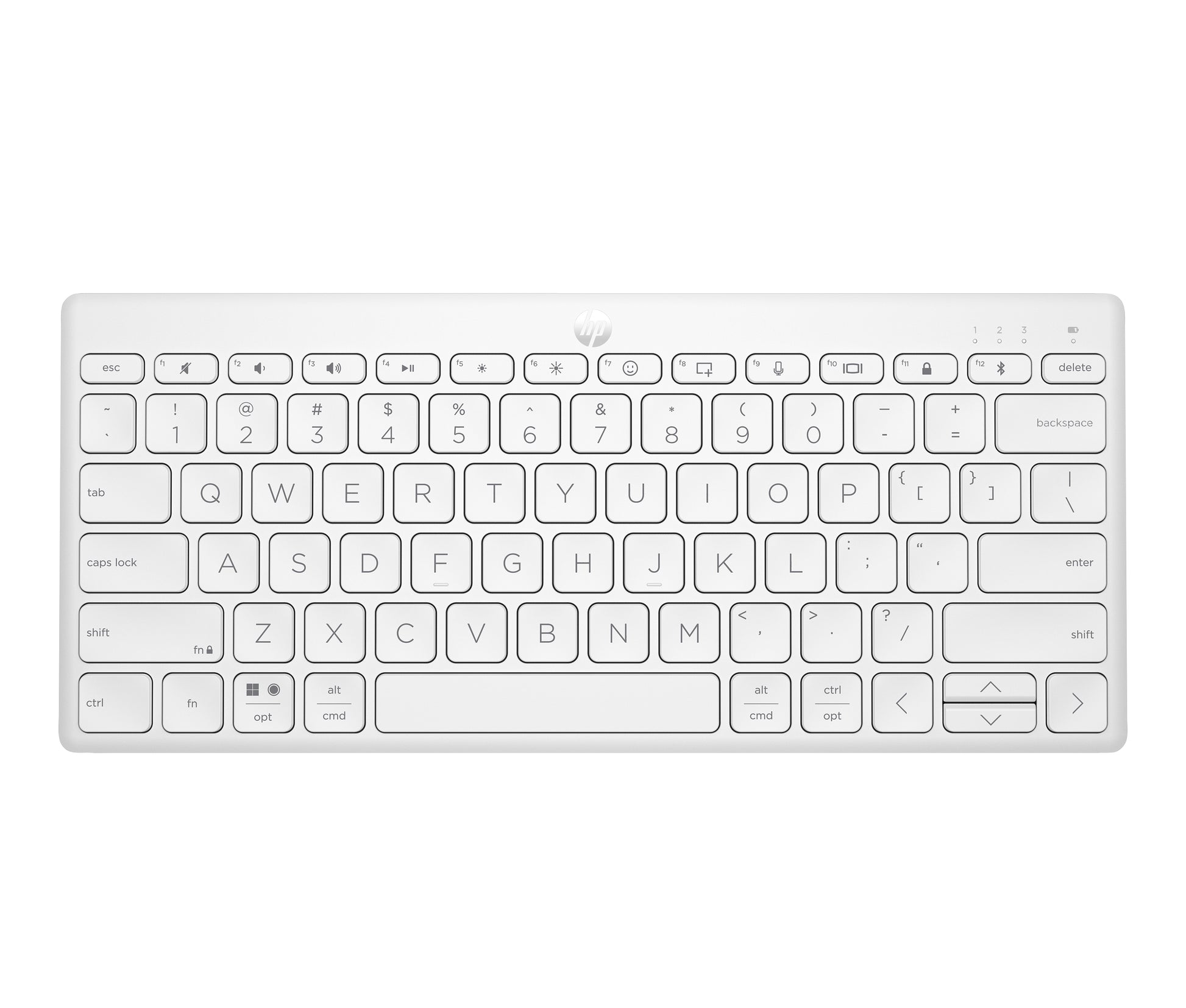 HP 350 Kompakte Multi-Geräte – Mini Tastatur – Mechanisch – Bluetooth – Ohne Ziffernblock – Auslaufsicher