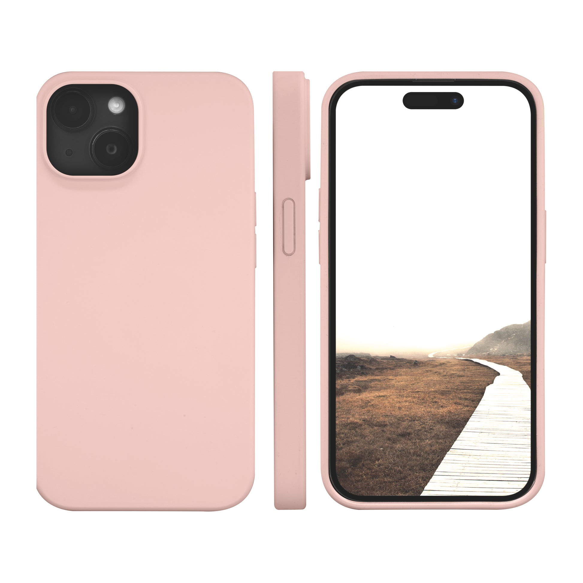 dbramante1928 Monaco MS – Rückcover – für Apple iPhone 15, MagSafe, Pink Sand