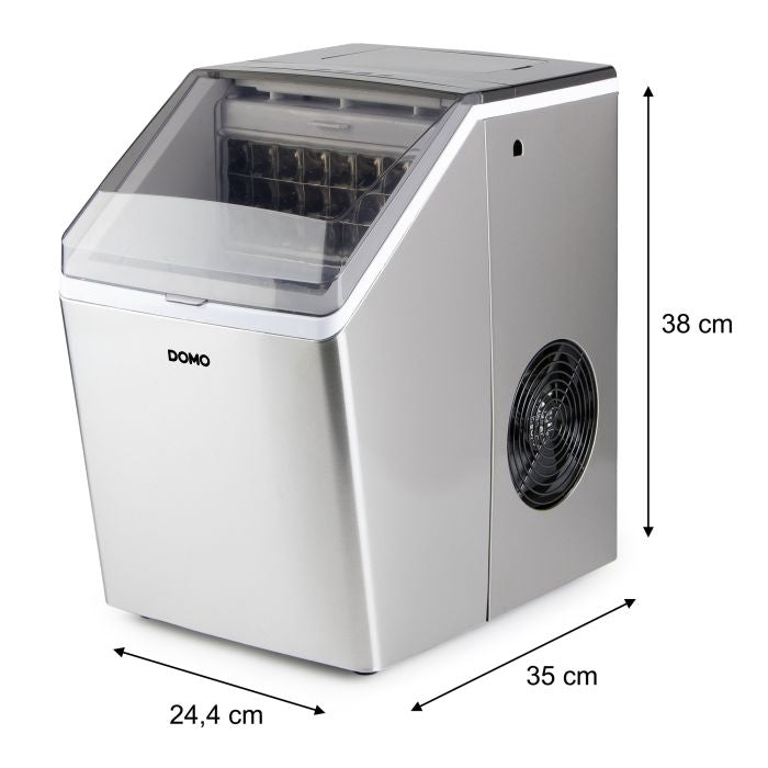 Domo Eiswürfelmaschine DO9301IB – 20 kg/24 h, 3,2 l – Edelstahl