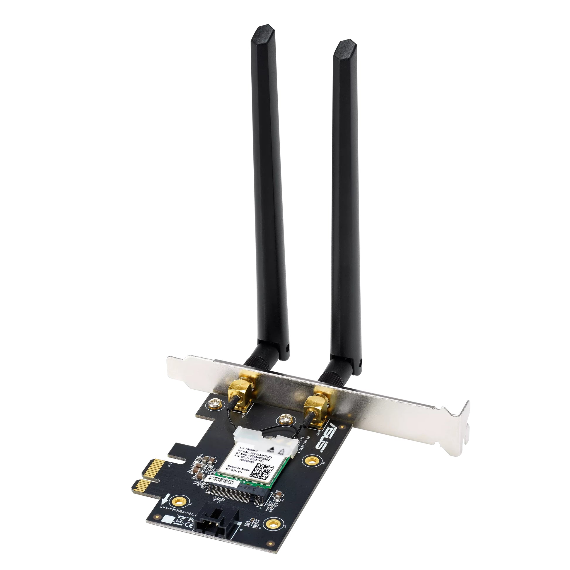ASUS PCE-AXE5400 – PCIe WLAN-Karte – Wi-Fi 6E (2,4/5/6 GHz), 2,4 Gbit/s, Bluetooth 5.2, für PC