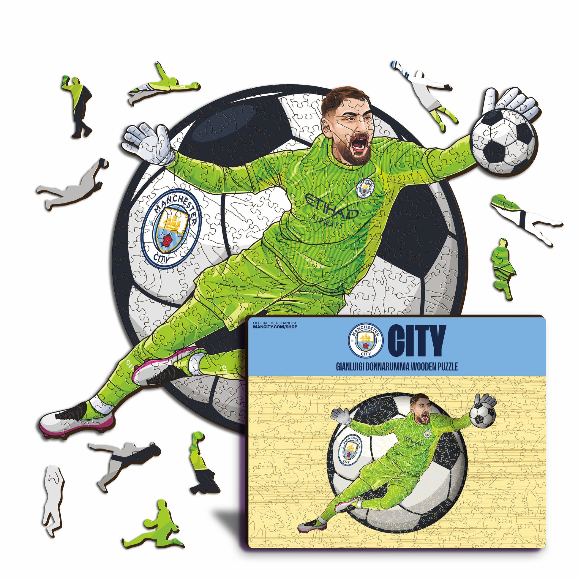 Iconic Puzzles Puzzle Gianluigi Donnarumma (Manchester City) – 150 Teile – 21 × 30 cm – ab 10 J.