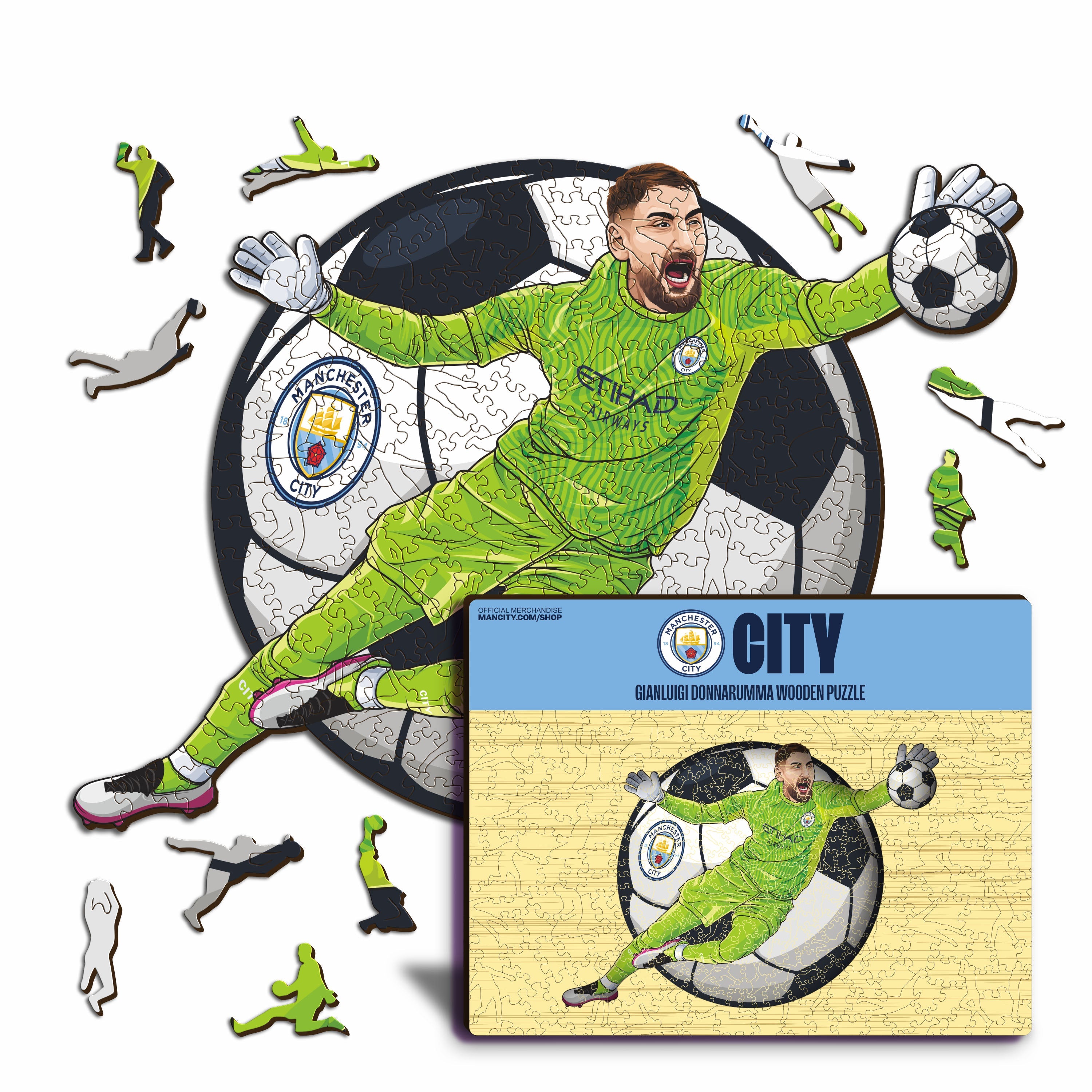 Iconic Puzzles Puzzle Gianluigi Donnarumma (Manchester City) – 150 Teile – 21 × 30 cm – ab 10 J.