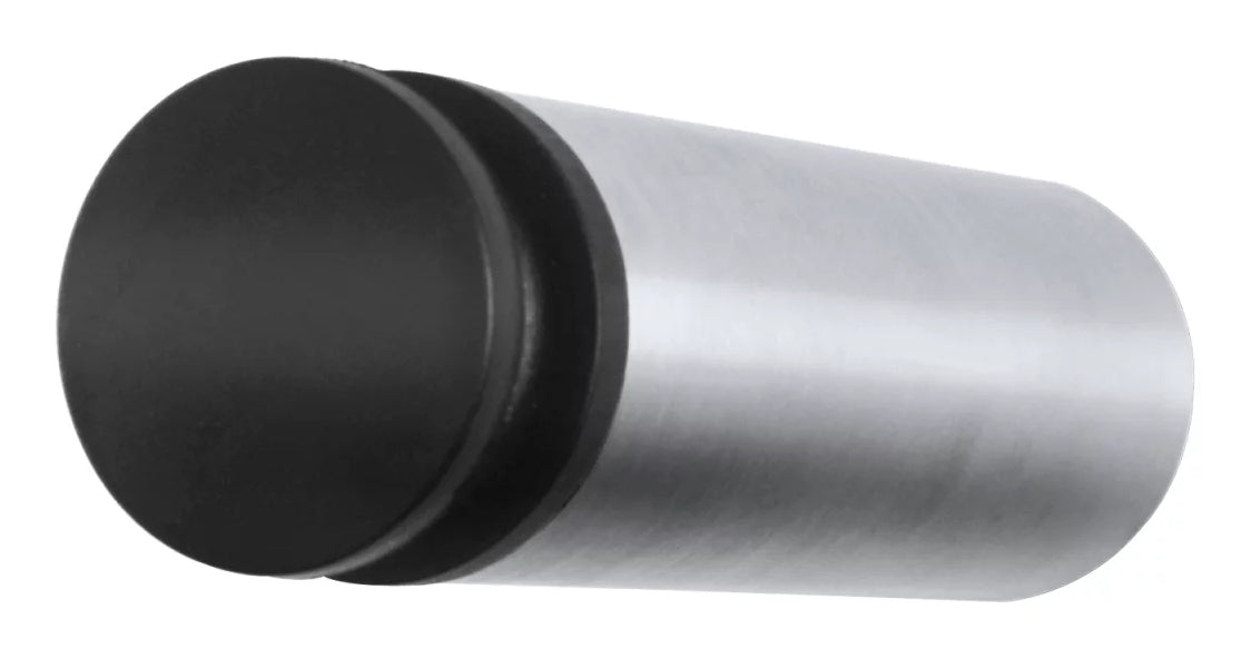 Blomus Türstopper – Gummi/Edelstahl – Schwarz/Silber – Ø 20 × 80 mm