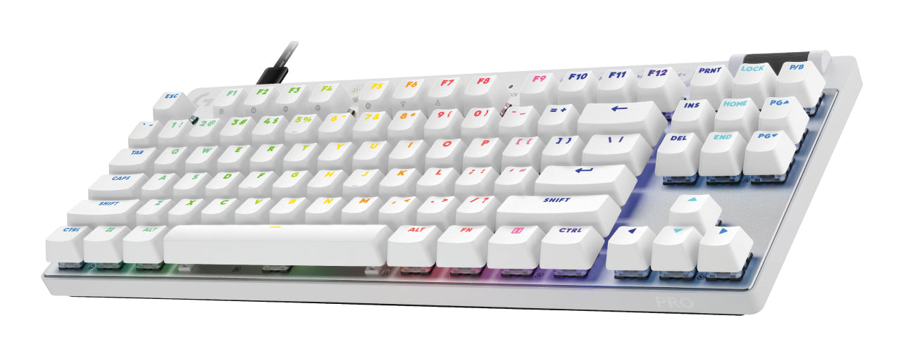 Logitech G PRO X TKL Rapid – Tastatur TKL – mechanisch – USB‑A – QWERTZ (DE) – beleuchtet – Weiss