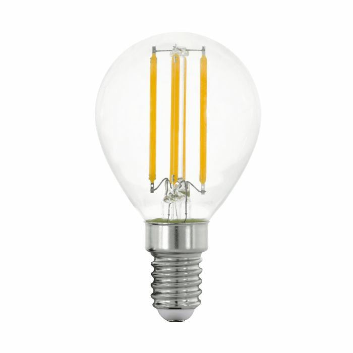 EGLO Leuchtmittel E14 P45 – Warmweiss 3000 K, 470 lm, 2,2 W – IP20 – 1 Stk. – Transparent/Glas – LM-E14-LED