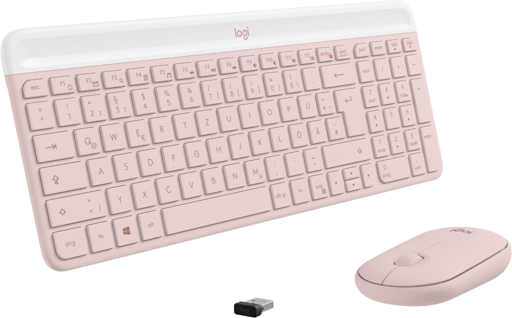 Logitech MK470 Slim Combo – Tastatur, DE-Layout (DE), Rosa