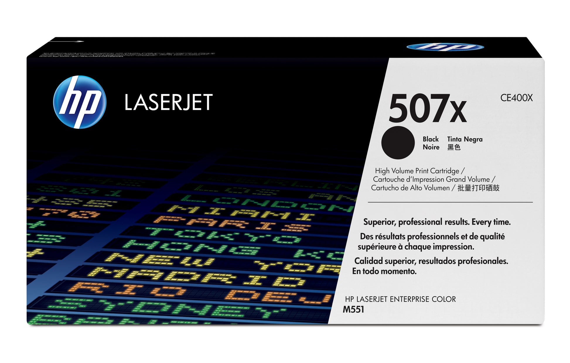 HP 507X (CE400X) Schwarzer Toner – Original XL – 11'000 Seiten – für HP LaserJet Pro M570