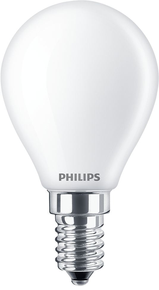 Philips by Signify Philips Leuchtmittel E14 Tropfenform – Kaltweiss 6500 K, 806 lm, 6,5 W – 1 Stk., Weiss