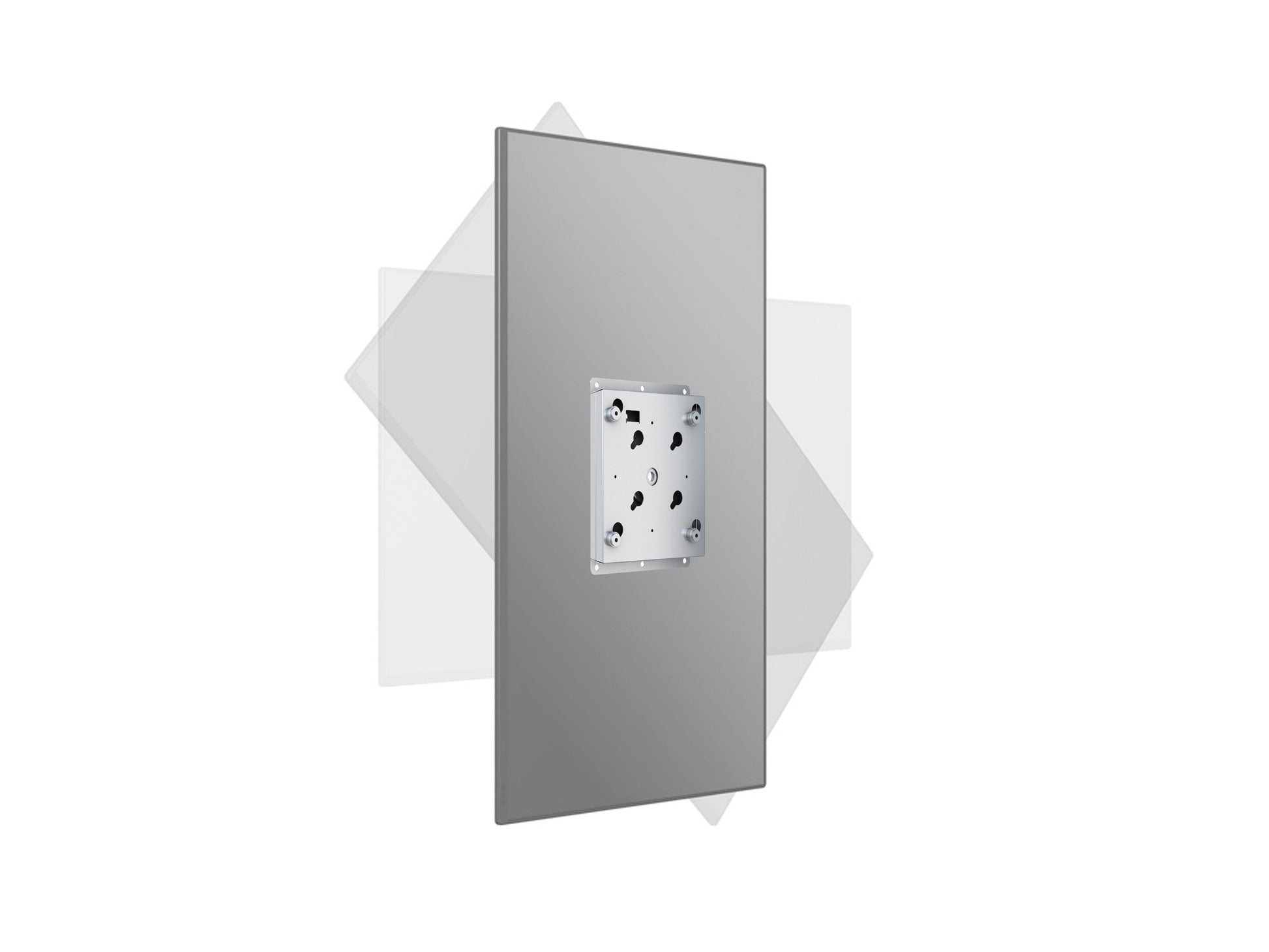 Multibrackets VESA Wandhalterung Flip 100/200 – Wandhalterung, drehbar, für 55", VESA 200×100, bis 35 kg, Silber