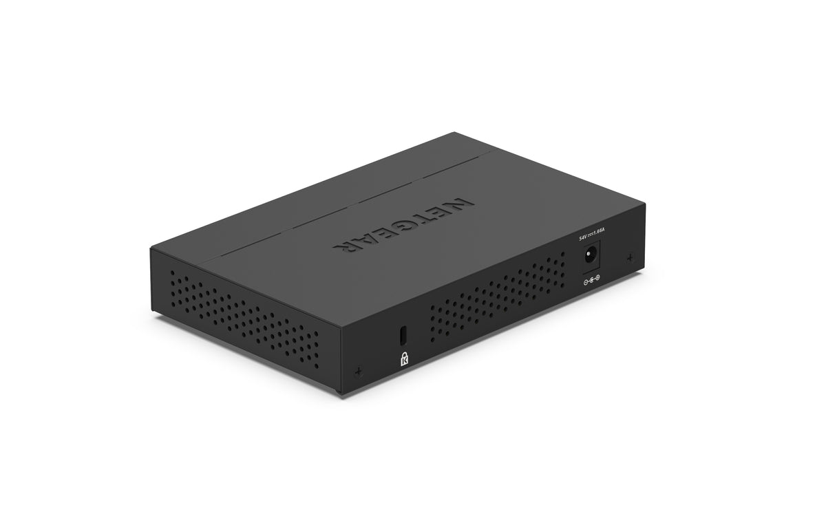 NETGEAR GS305PP-300EUS – Switch – 5×GbE, PoE+ 83 W, Wandmontage, Schwarz
