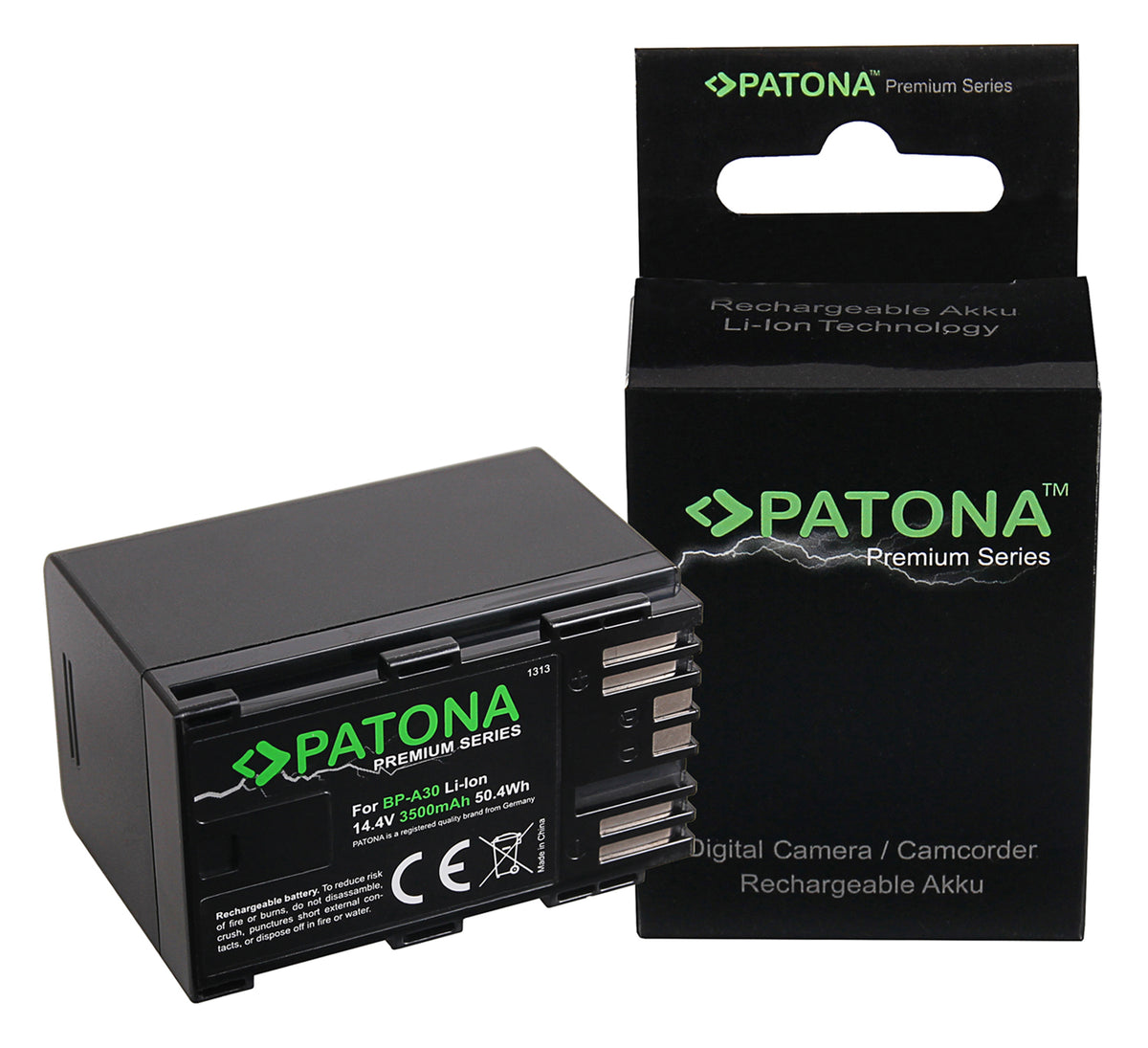 PATONA Akku – für Canon BP-A30, BP-A60, BP-A65 – 3500 mAh, 14,4 V