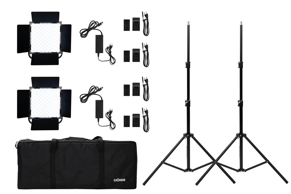 Dörr DLP-1000 Kit RGB LED-Video-Licht – 2000 lm, 2700–9999 K