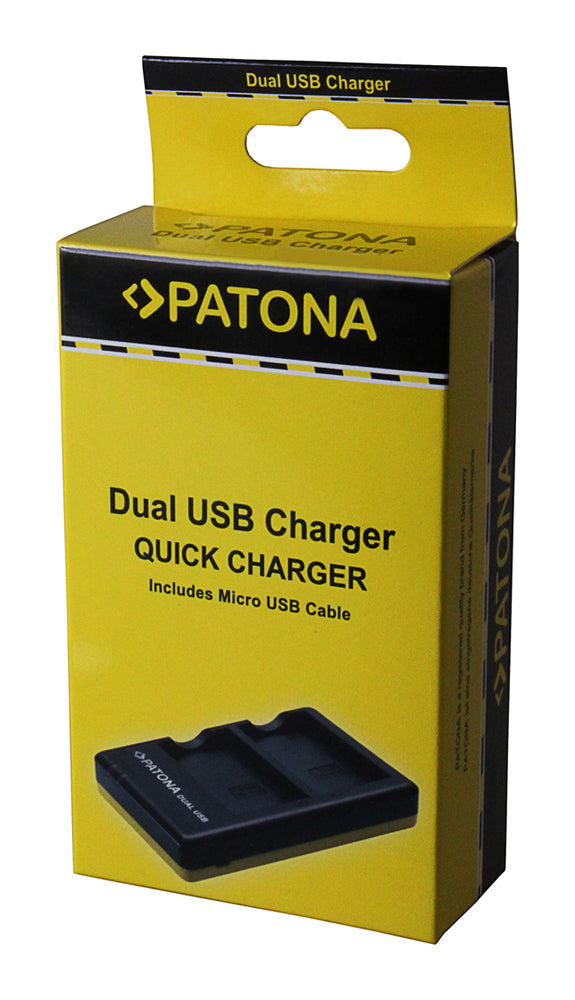 PATONA LI90B Akkuladegerät – für Olympus LI-90B (Tough TG-1/TG-6 usw.) – 2-fach, USB, 0,73 A